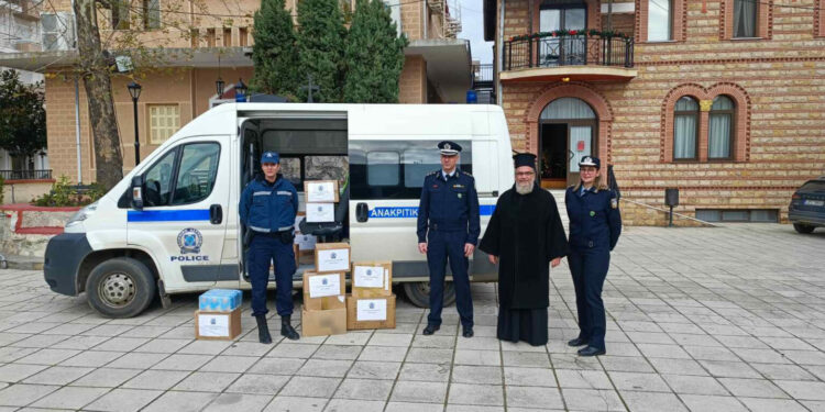 Συγκέντρωση και προσφορά ειδών ανάγκης για τις γιορτές από την ΕΛ.ΑΣ. στην Αν. Μακεδονία και Θράκη