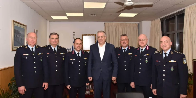 Επίσκεψη του Υπουργού Προστασίας του Πολίτη κ. Τάκη Θεοδωρικάκου στη Γενική Περιφερειακή Αστυνομική Διεύθυνση Θεσσαλίας