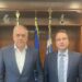 Συνάντηση του πολιτευτή της Νέας Δημοκρατίας στο νομό Αιτωλοακαρνανίας Θανάση Παπαθανάση με τον Υπουργό Προστασίας του Πολίτη, Τάκη Θεοδωρικάκο αναφορικά με θέματα ασφαλείας και αστυνόμευσης