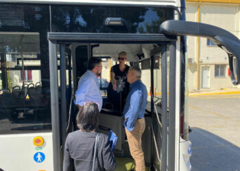 Επίσκεψη του Υφυπουργού Υποδομών Β. Οικονόμου, στο αμαξοστάσιο της Ο.ΣΥ.  Άγ. Ι. Ρέντη