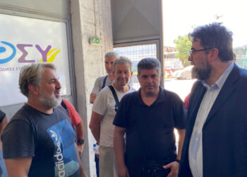 Επίσκεψη του Β. Οικονόμου στο Αμαξοστάσιο της ΟΣΥ Αγ. Ι. Ρέντη