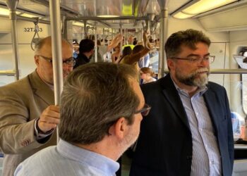 Επίσκεψη Βασίλη Οικονόμου στο μετρό