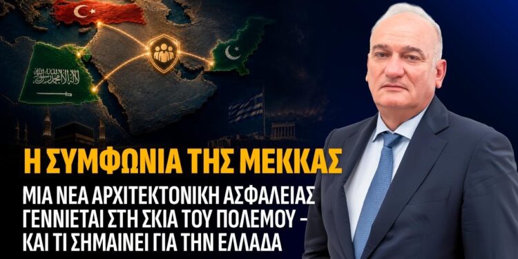 Η Συμφωνία της Μέκκας, μια νέα αρχιτεκτονική ασφαλείας γεννιέται στη σκιά του πολέμου και τι σημαίνει για την Ελλάδα.